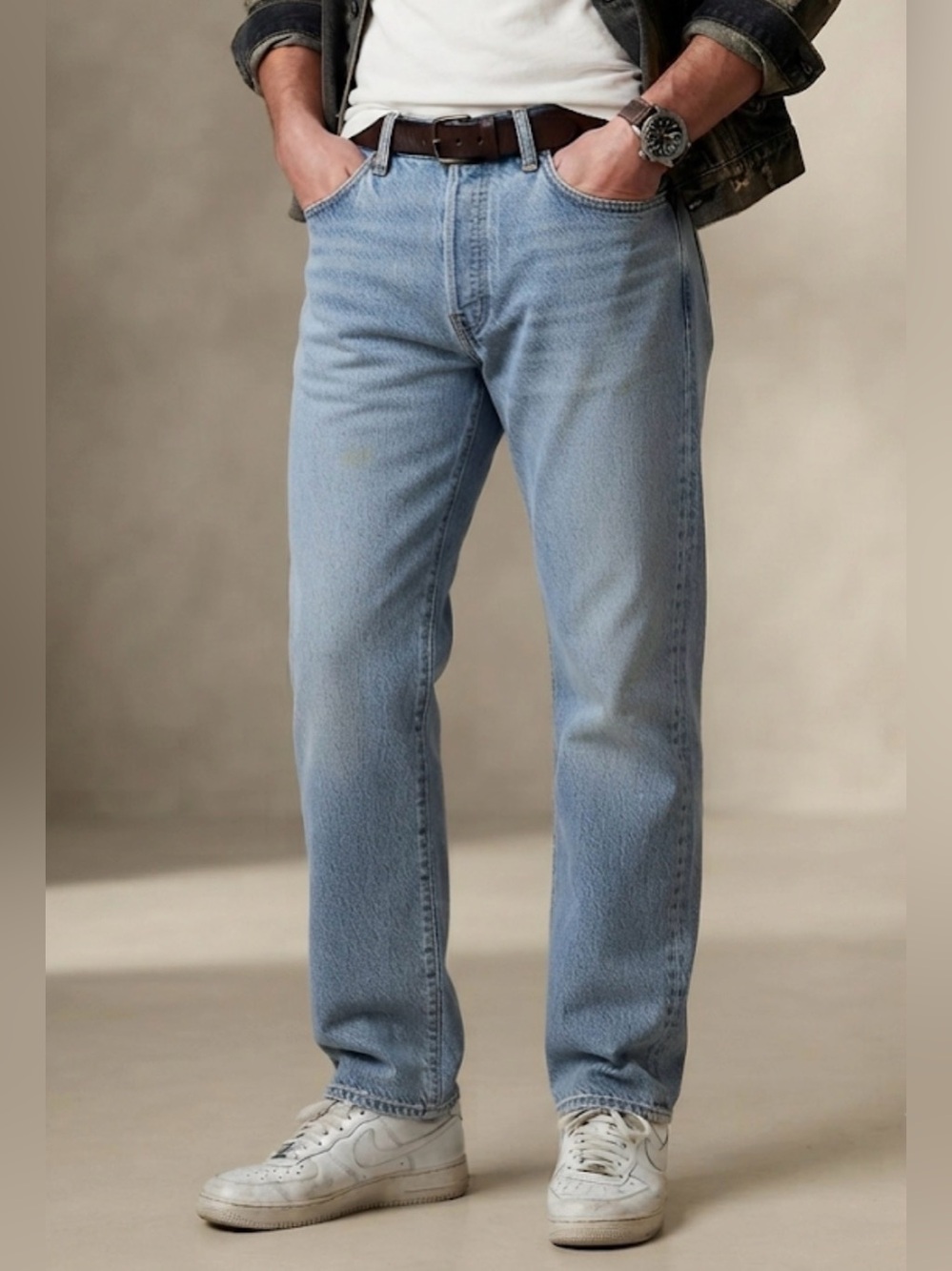 Vintage Levi's 505 Regular Fit Straight Leg Jeans Light Wash W40 L30